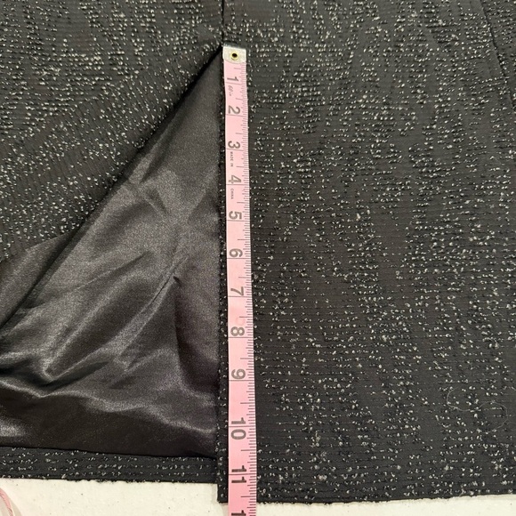 Tahari Long Jacket Black Tweed Duster Office Short Sleeve Career Women’s Size 8 - Picture 13 of 16